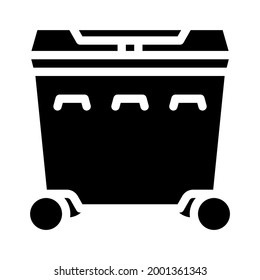 la basura puede ser un vector de icono de glifos plásticos. la basura puede ser un signo de plástico. símbolo de contorno aislado ilustración negra