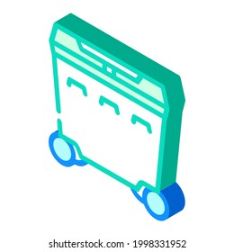 la basura puede ser un vector de icono isométrico de plástico. la basura puede ser un signo de plástico. ilustración de símbolo aislado