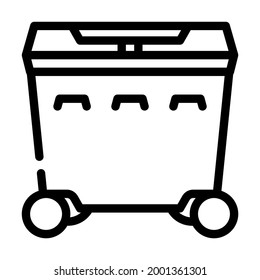 trash can plastic line icon vector. trash can plastic sign. isolated contour symbol black illustration