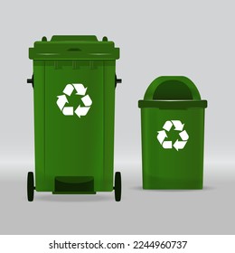 
Trash can realistic vector design