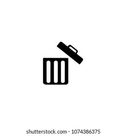 Trash can, Recycle bin, Dustbin vector icon