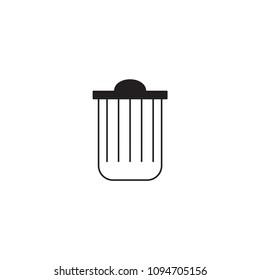 Trash can, Recycle bin, Dustbin vector icon
