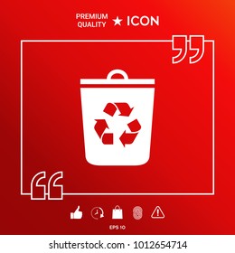 Trash can, recycle bin icon