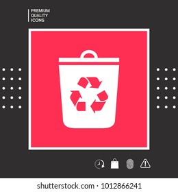 Trash can, recycle bin icon