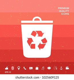 Trash can, recycle bin icon