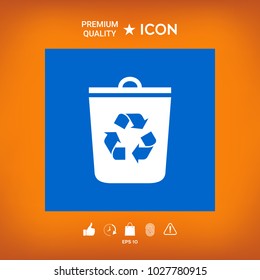 Trash can, recycle bin icon
