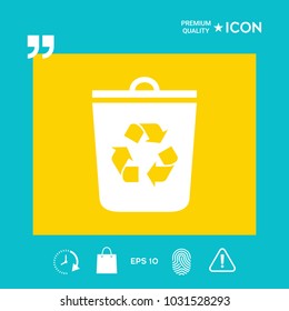 Trash can, recycle bin icon