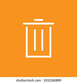 trash can, recycle bin icon, stock vector, eps10.