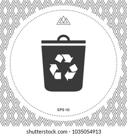 Trash can, recycle bin icon