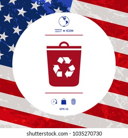 Trash can, recycle bin icon