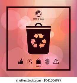 Trash can, recycle bin icon