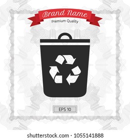 Trash can, recycle bin icon