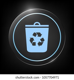 Trash can, recycle bin icon