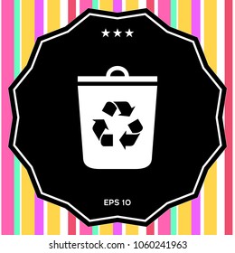 Trash can, recycle bin icon