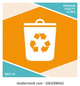 Trash can, recycle bin icon