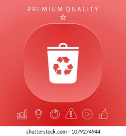 Trash can, recycle bin icon