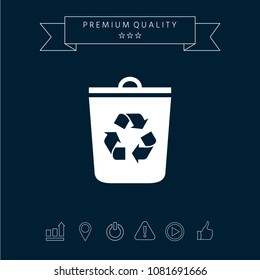 Trash can, recycle bin icon