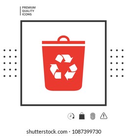 Trash can, recycle bin icon
