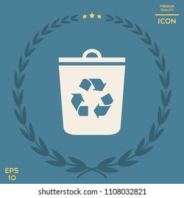 Trash can, recycle bin icon