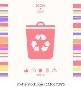 Trash can, recycle bin icon