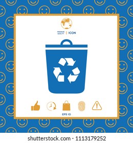 Trash can, recycle bin icon