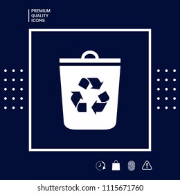 Trash can, recycle bin icon