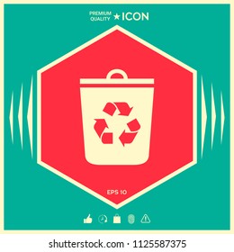 Trash can, recycle bin icon
