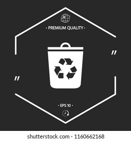 Trash can, recycle bin icon