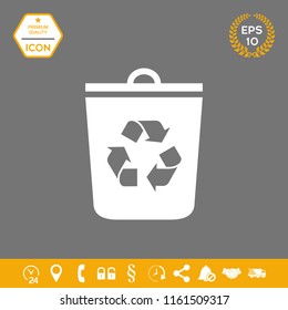 Trash can, recycle bin icon