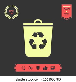 Trash can, recycle bin icon