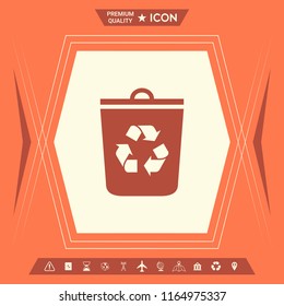 Trash can, recycle bin icon