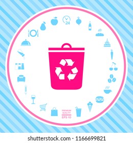 Trash can, recycle bin icon