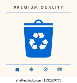 Trash can, recycle bin icon. Graphic elements for your design