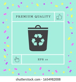 Basura puede, icono de la papelera de reciclaje. Elementos gráficos para el diseño