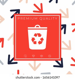 Trash can, recycle bin icon. Graphic elements for your design