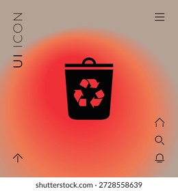 Papelera, icono de papelera de reciclaje, Elementos para su diseño