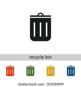 Trash can, recycle bin icon