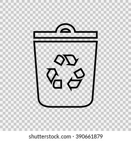 Trash can, recycle bin icon