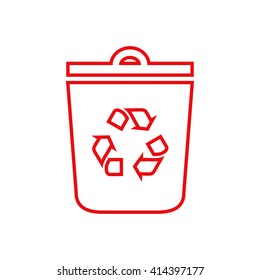Trash can, recycle bin icon
