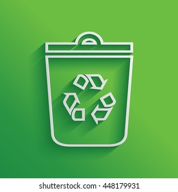 Trash can, recycle bin icon