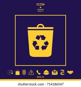 Trash can, recycle bin icon