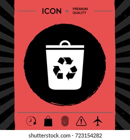 Trash can, recycle bin icon