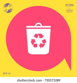 Trash can, recycle bin icon
