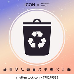 Trash can, recycle bin icon
