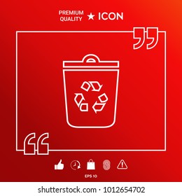 Trash can, recycle bin symbol icon