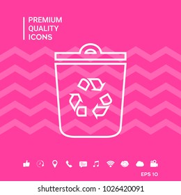Trash can, recycle bin symbol icon