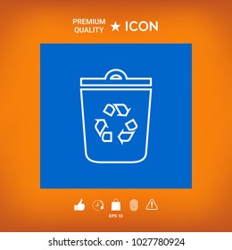 Trash can, recycle bin symbol icon
