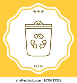 Trash can, recycle bin symbol icon