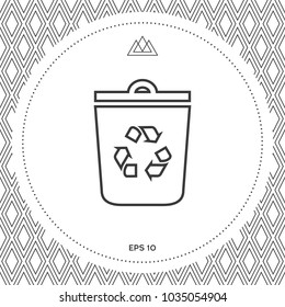 Trash can, recycle bin symbol icon
