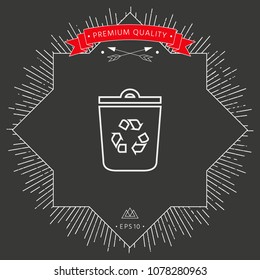 Trash can, recycle bin symbol icon